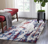 Nourison maxell mae15 multicoloured Multicoloured Living Room Floral Rug.