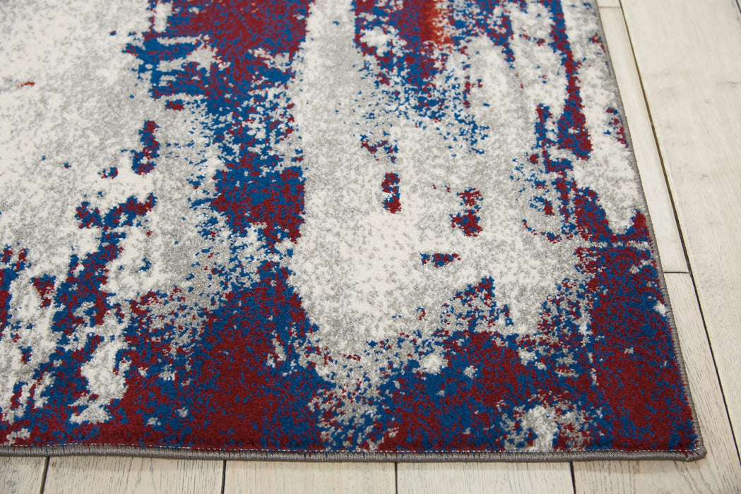Nourison maxell mae15 multicoloured Multicoloured Living Room Floral Rug.