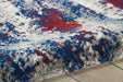 Nourison maxell mae15 multicoloured Multicoloured Living Room Floral Rug.