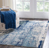 Nourison maxell mae16 ivory blue Blue, Ivory Living Room Floral Rug.