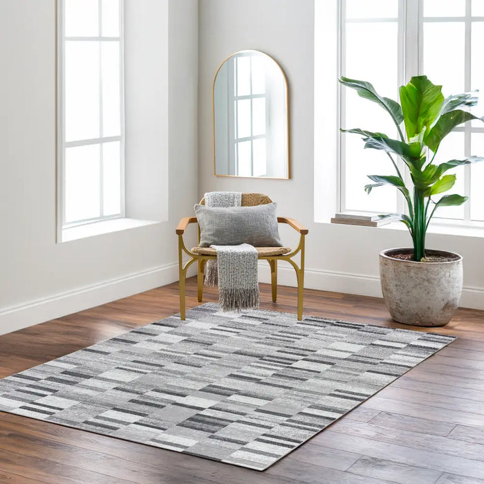 BHAUMI Scandi Modern Black Rug