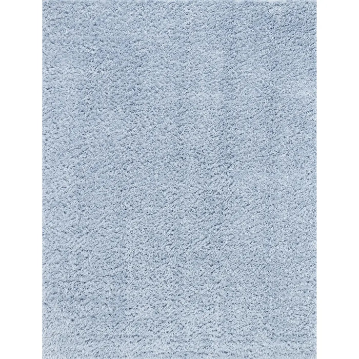 SOSO Shaggy Solid Color Plush Pile Blue Rug Blue