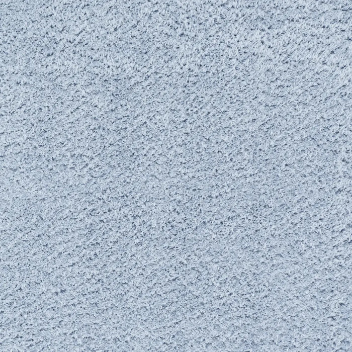 SOSO Shaggy Solid Color Plush Pile Blue Rug Blue