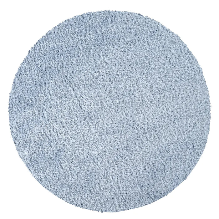 SOSO Shaggy Solid Color Plush Pile Blue Rug Blue