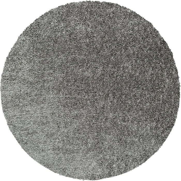 SOSO Shaggy Solid Color Plush Pile Dark Grey Rug Grey