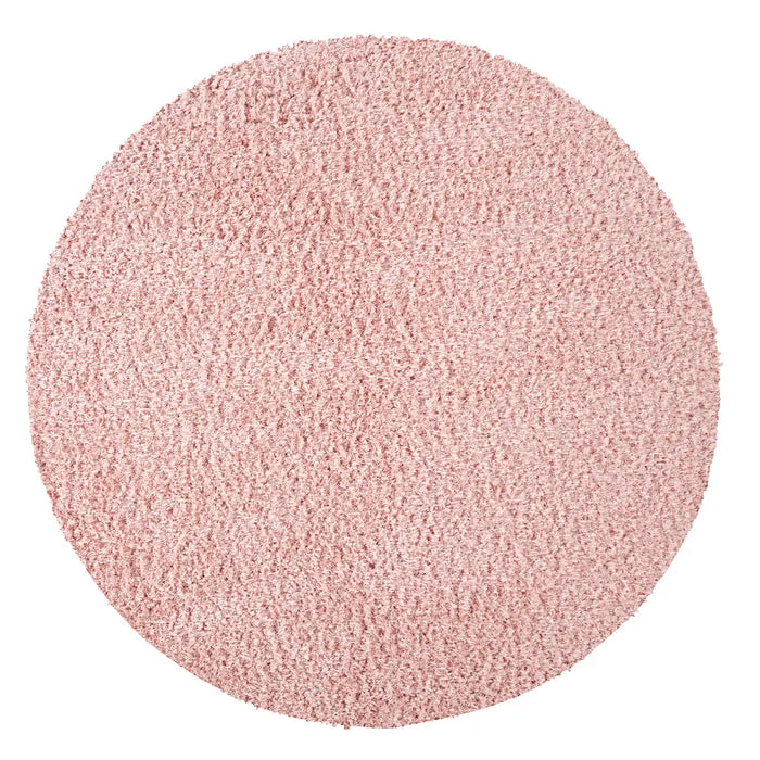 SOSO Shaggy Solid Color Plush Pile Pink Rug
