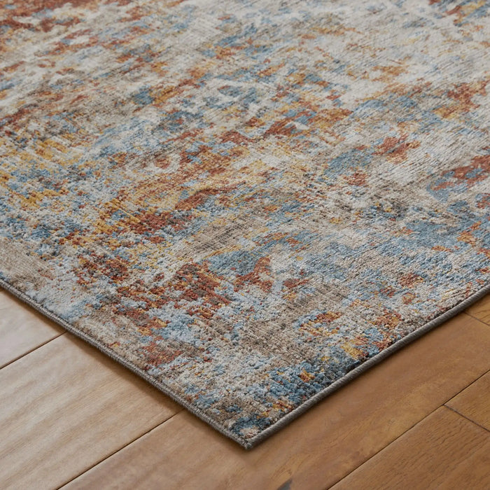 Oriental Weavers mojave 4440 s Blue, Multicoloured Living Room  Rug.