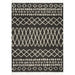 Nourison moroccan shag mrs02 charcoal Grey Living Room Geometric Rug.