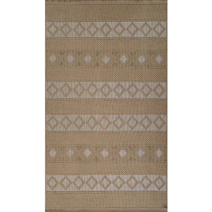 PARITA Cottage Tan/Cream Machine Washable Jute Rug
