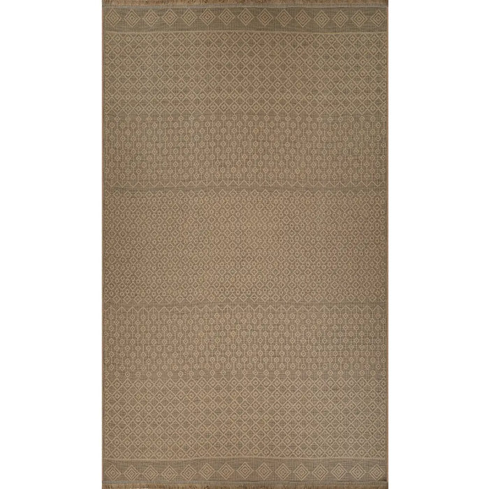 KASHVI Cottage Tan Machine Washable Jute Rug
