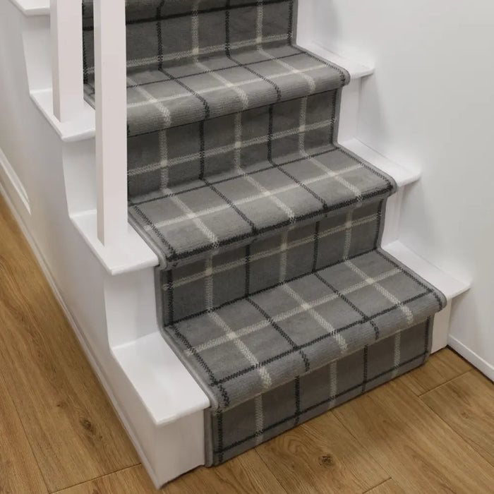 Stair Runners Maestro Stair Runner Check Grey