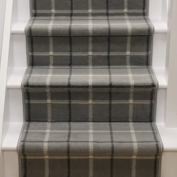 Stair Runners Maestro Stair Runner Check Grey