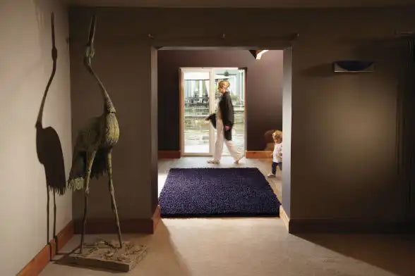 Rug Guru maine guru midnight Purple Living Room Wool Rug.