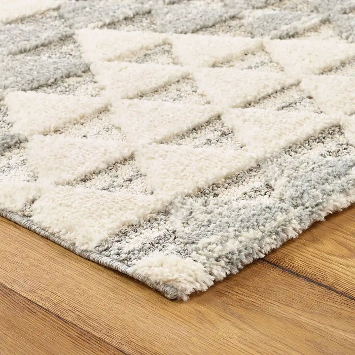 Mastercraft maison 7873a white lt grey Grey, Ivory Living Room Geometric Rug.