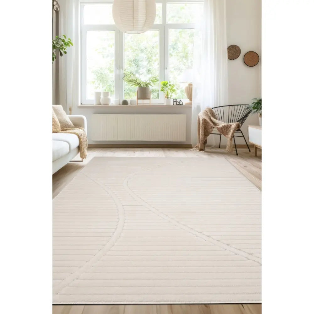 Malmo Wave White White Rug — RugsDirect Online