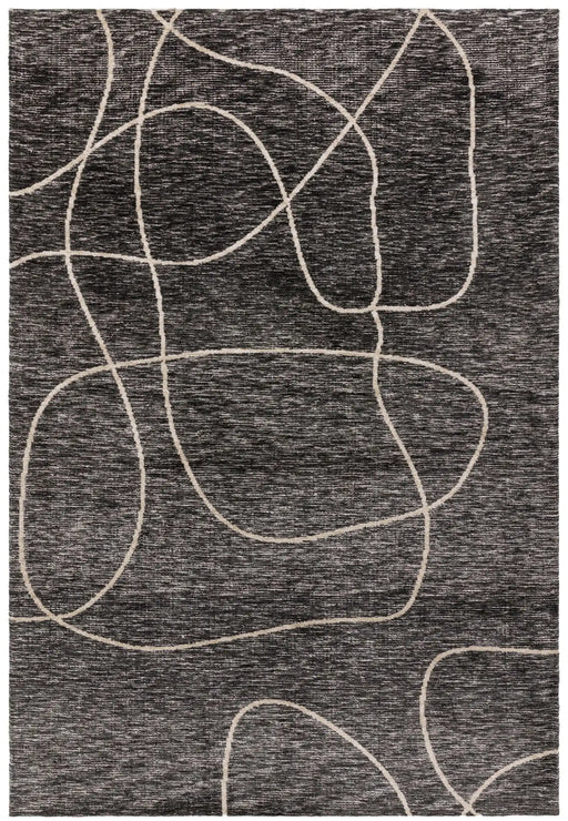 Asiatic mason linear Black, Cream Living Room Geometric Rug.