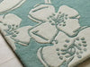 Asiatic devore matrix max12 blue Blue, Ivory  Wool Rug.