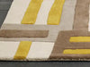 Asiatic code matrix max17 yellow Grey, Yellow  Wool Rug.