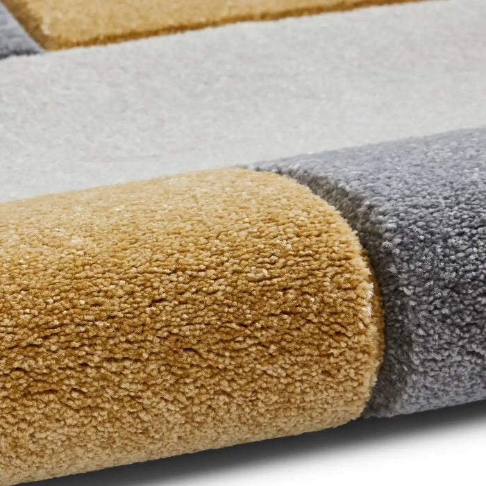 Think Rugs matrix think mt04 grey yellow Grey, Yellow, Multicoloured Living Room  Rug.