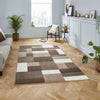 Think Rugs matrix think mt61 beige brown Brown, Beige Living Room  Rug.