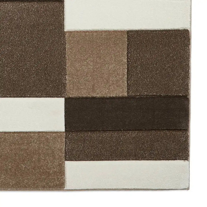 Think Rugs matrix think mt61 beige brown Brown, Beige Living Room  Rug.