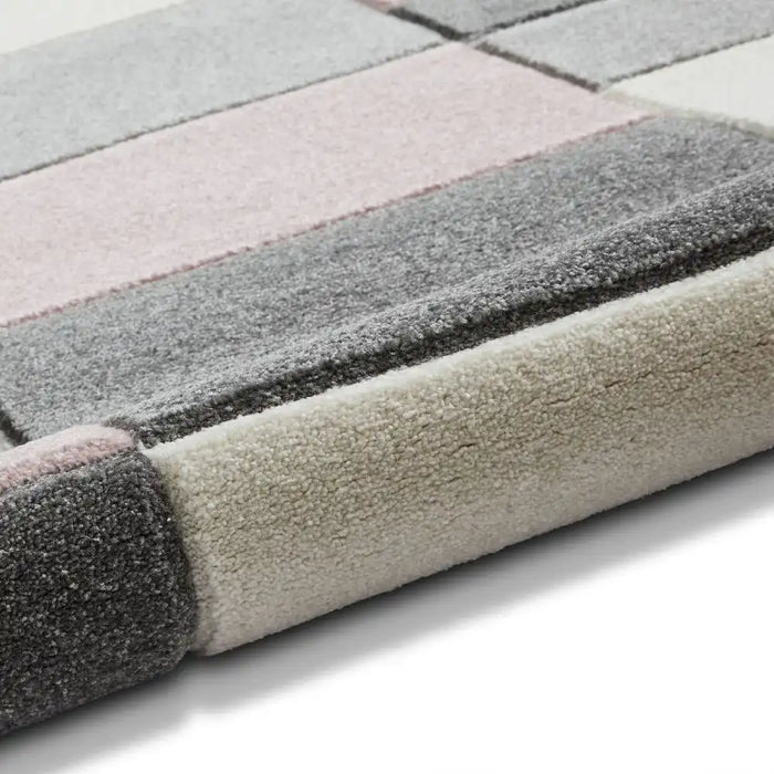 Think Rugs matrix think mt61 grey rose Grey, Pink Living Room  Rug.