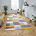 Think Rugs matrix think mt61 grey yellow Grey, Yellow Living Room  Rug.