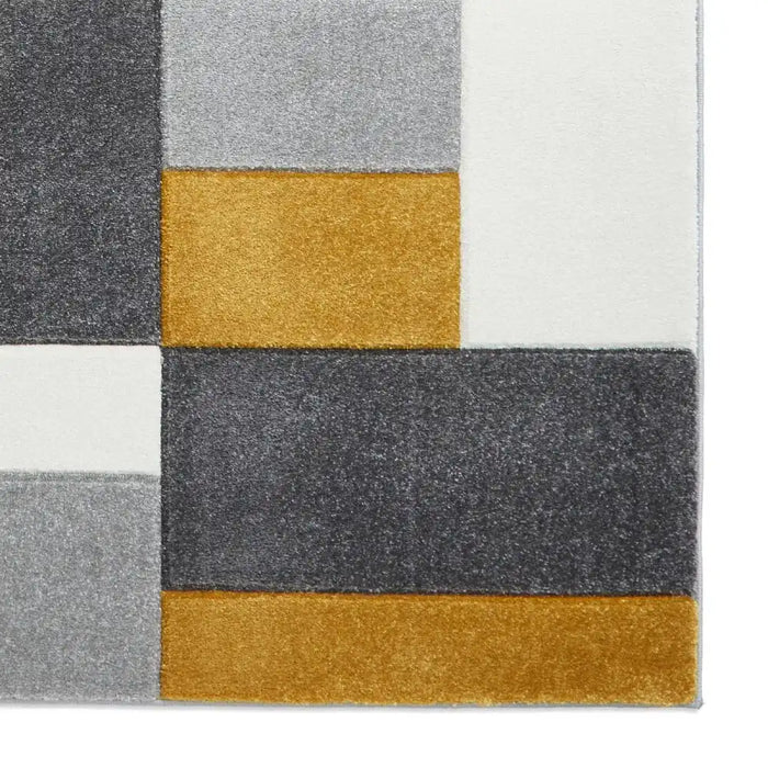 Think Rugs matrix think mt61 grey yellow Grey, Yellow Living Room  Rug.