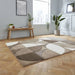 Think Rugs matrix think mt63 beige brown Brown, Beige Living Room  Rug.