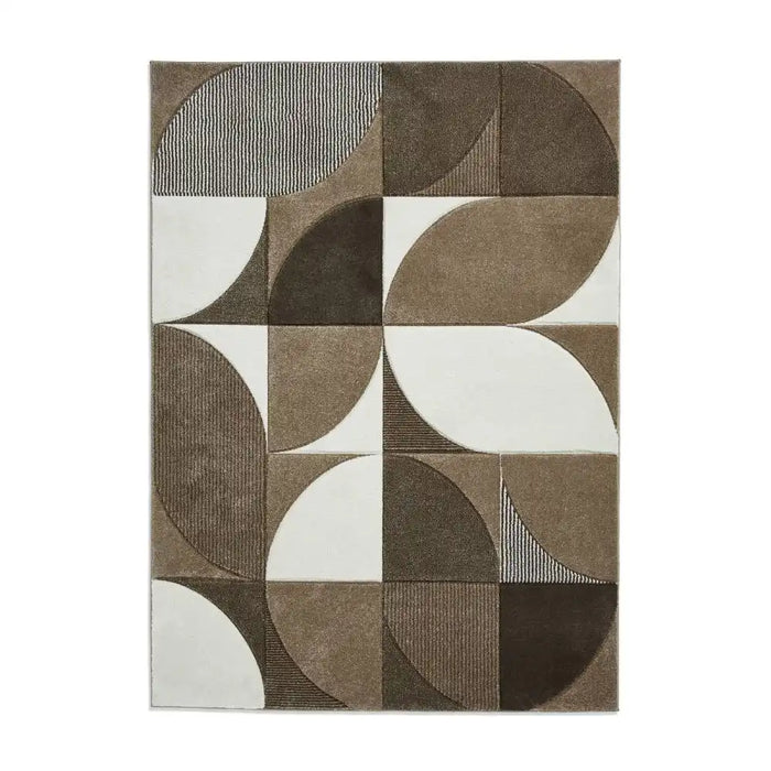 Think Rugs matrix think mt63 beige brown Brown, Beige Living Room  Rug.