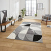 Think Rugs matrix think mt63 grey black Grey, Black Living Room  Rug.