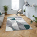 Think Rugs matrix think mt63 grey green Green, Grey Living Room  Rug.