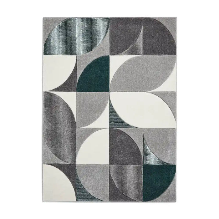 Think Rugs matrix think mt63 grey green Green, Grey Living Room  Rug.