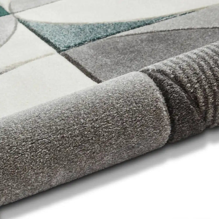 Think Rugs matrix think mt63 grey green Green, Grey Living Room  Rug.