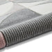 Think Rugs matrix think mt63 grey rose Grey, Pink Living Room  Rug.
