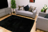 HMC mayfair hmc black Black Living Room Shaggy Rug.