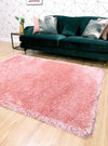 HMC mayfair hmc blush Pink Living Room Shaggy Rug.