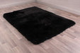 HMC mayfair hmc black Black Living Room Shaggy Rug.