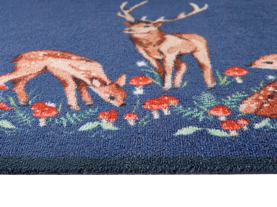 Patterned Hug Rug Meadow Deer Runner