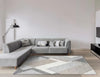 Mastercraft mehari 023 0314 6262 Grey, Beige, Ivory, Multicoloured, Cream Living Room Shaggy Rug.