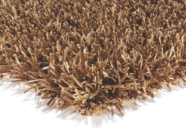 Asiatic metallica metallica bronze Brown  Shaggy Rug.