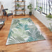 Think Rugs miami 19433 green light beige Green, Beige Living Room Flat Weave Rug.