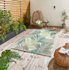 Think Rugs miami 19433 green light beige Green, Beige Living Room Flat Weave Rug.