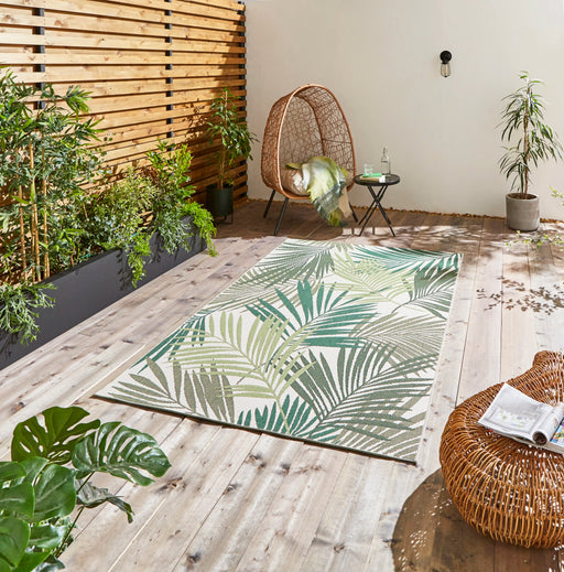Think Rugs miami 19433 green light beige Green, Beige Living Room Flat Weave Rug.