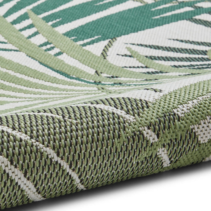 Think Rugs miami 19433 green light beige Green, Beige Living Room Flat Weave Rug.