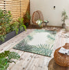 Think Rugs miami 19435 light beige green Green, Beige Living Room Flat Weave Rug.