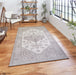 Think Rugs miami 19517 grey beige Grey, Beige Living Room Flat Weave Rug.