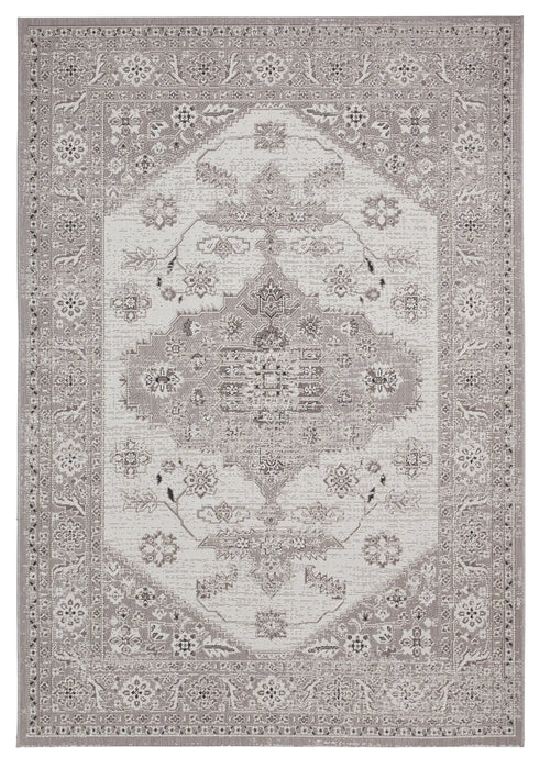 Think Rugs miami 19517 grey beige Grey, Beige Living Room Flat Weave Rug.