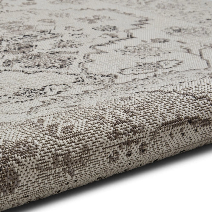 Think Rugs miami 19517 ivory black Black, Ivory Living Room Flat Weave Rug.