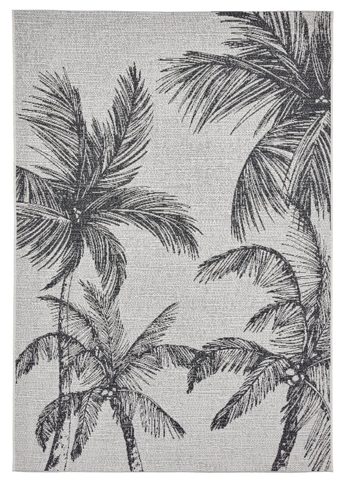 Think Rugs miami a444 cream black Black, Cream Living Room Flat Weave Rug.